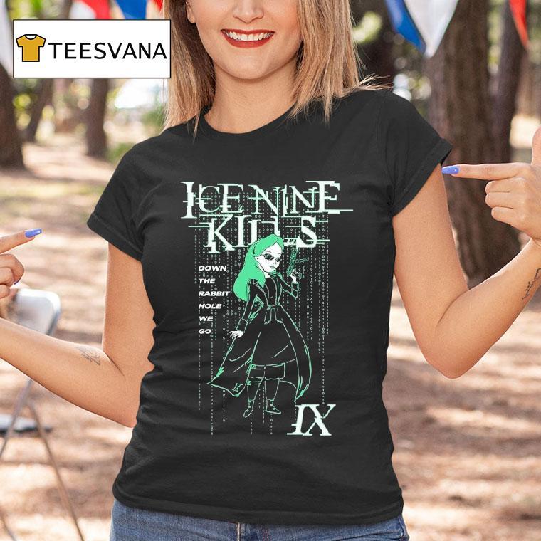 Ice Nine Kills Malice In Wonderland From Regions Beyond Down The Rabbit Hole We Go Shirt