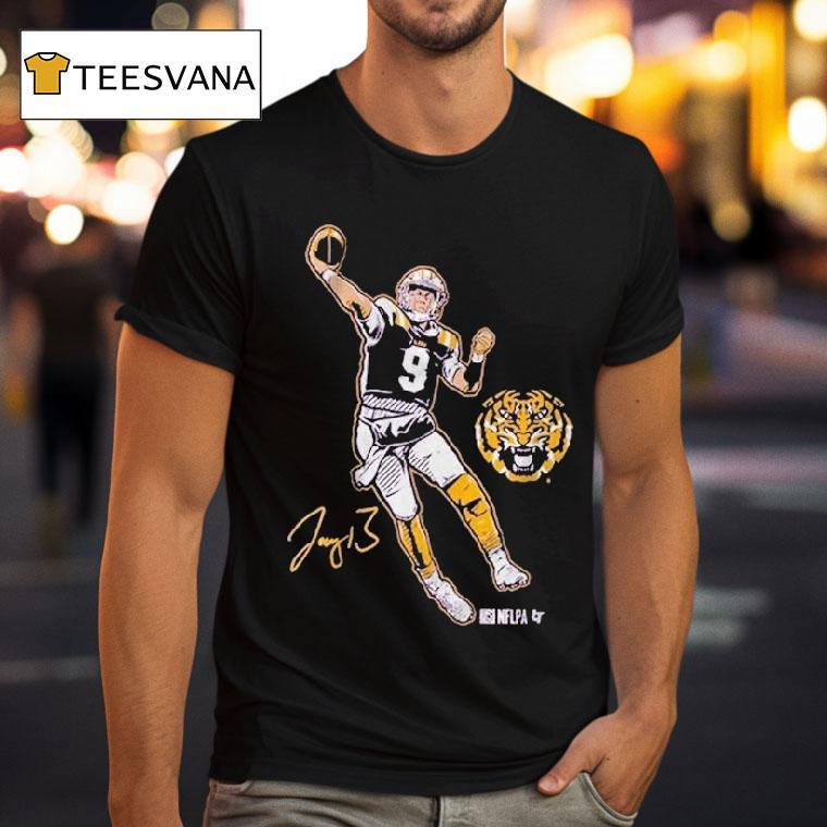 Joe Burrow Superstar Pose Lsu Tigers Shirt