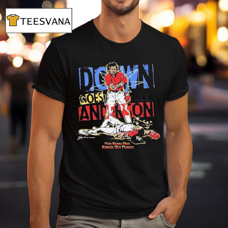 Jose Ramirez Vs Tim Anderson Cleveland Guardians Down Goes Anderson You Know Bro Knock Out Punch Shirt