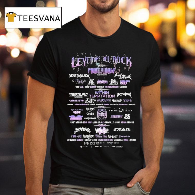 Leyendas Del Rock Festival 2025 6-9 August At Villena Alicante Spain Rock Metal Shirt