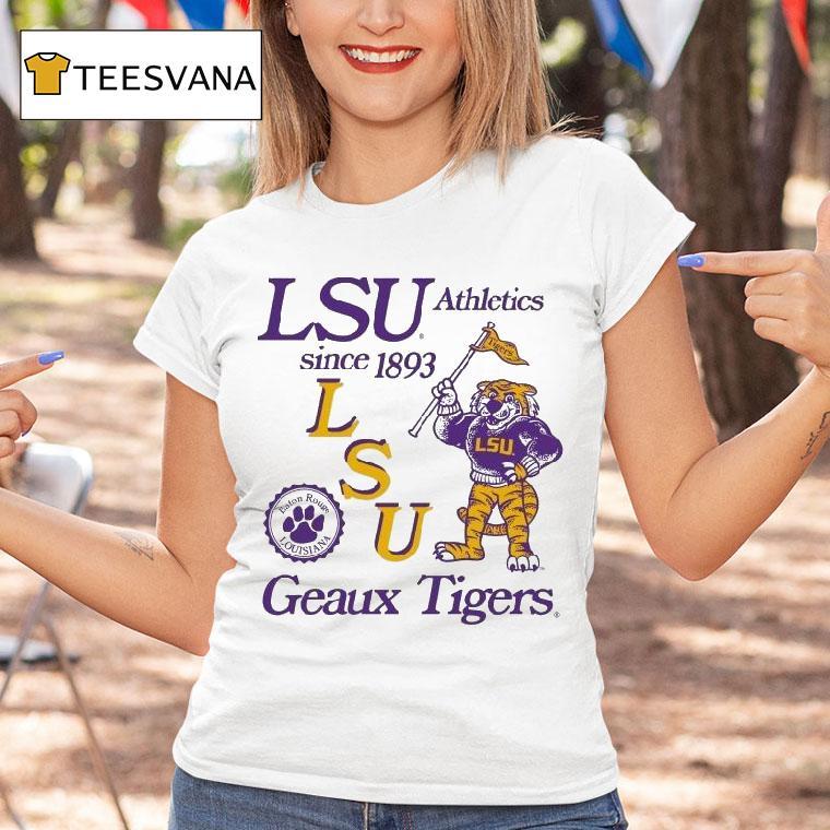 Lsu Tigers Geaux Tigers Athletics Since 1893 Mascot Baton Rouge Louisiana Shirt