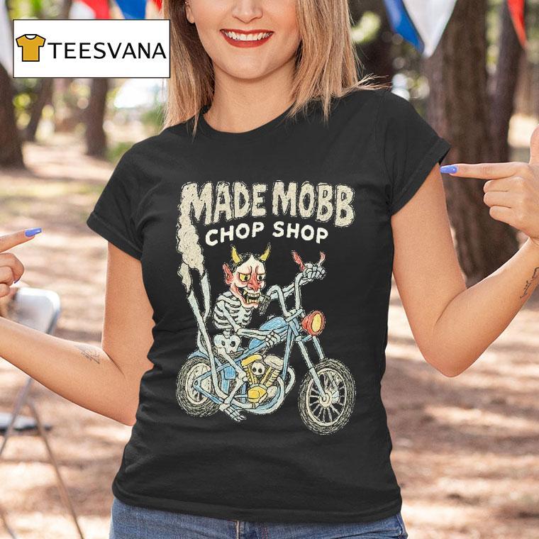 Made Mobb Chop Shop Skeleton Motor Shirt
