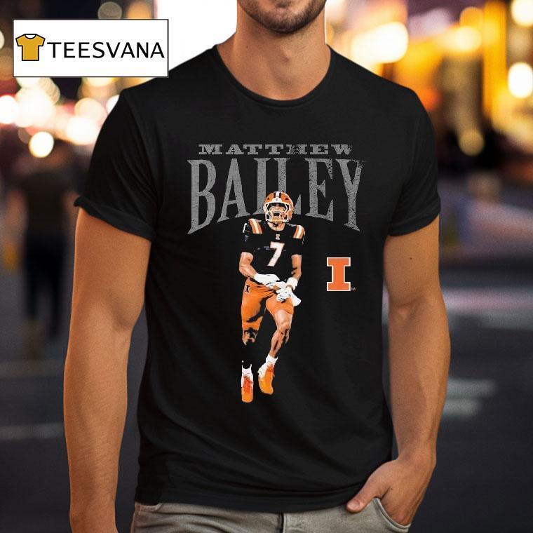 Matthew Bailey Illinois Fighting Illini Cartoon Shirt