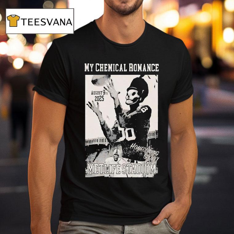 My Chemical Romance Homecoming Game Metlife Stadium August 09 2025 Football Shirt