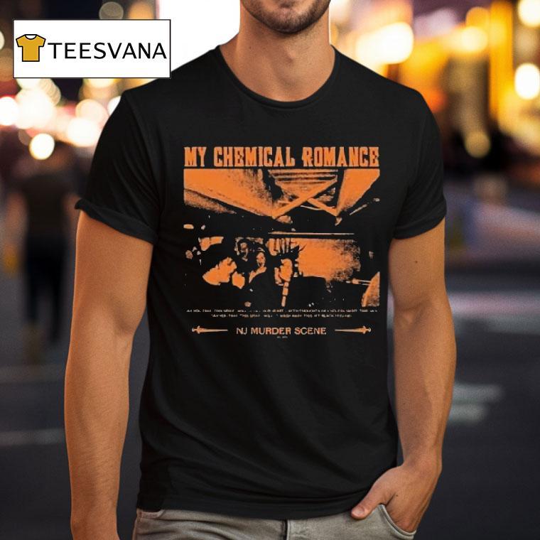 My Chemical Romance Nj Murder Scene Bullets Themed Shirt