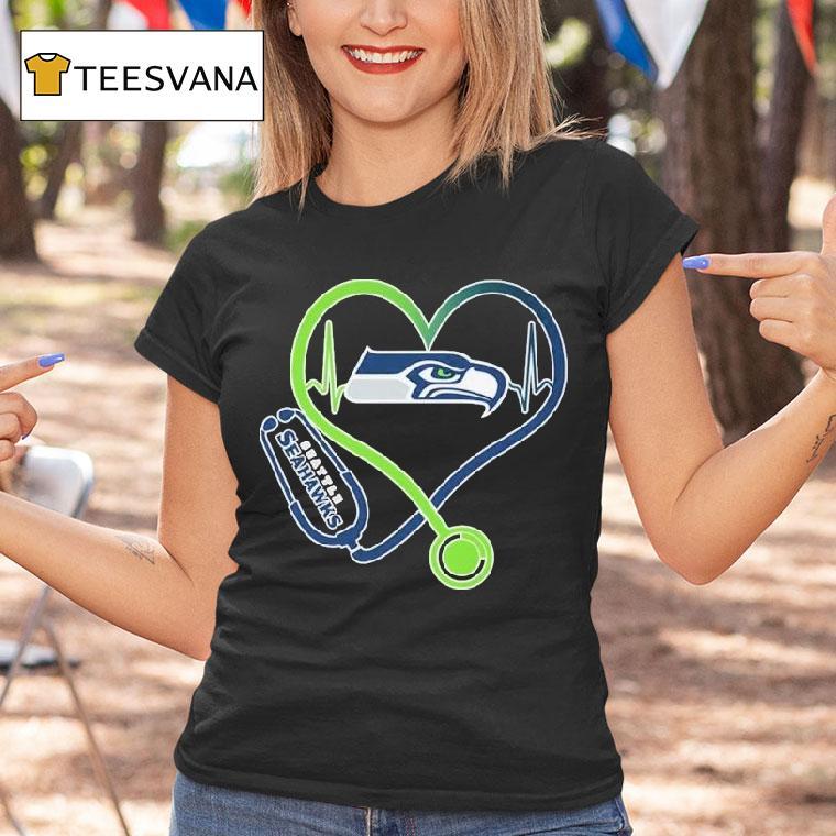 Seattle Seahawks Nurse Heartbeat Stethoscope Shirt