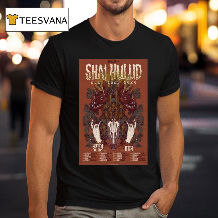 Shai Hulud Tour Usa 2025 Dates Hands Bunny Shirt