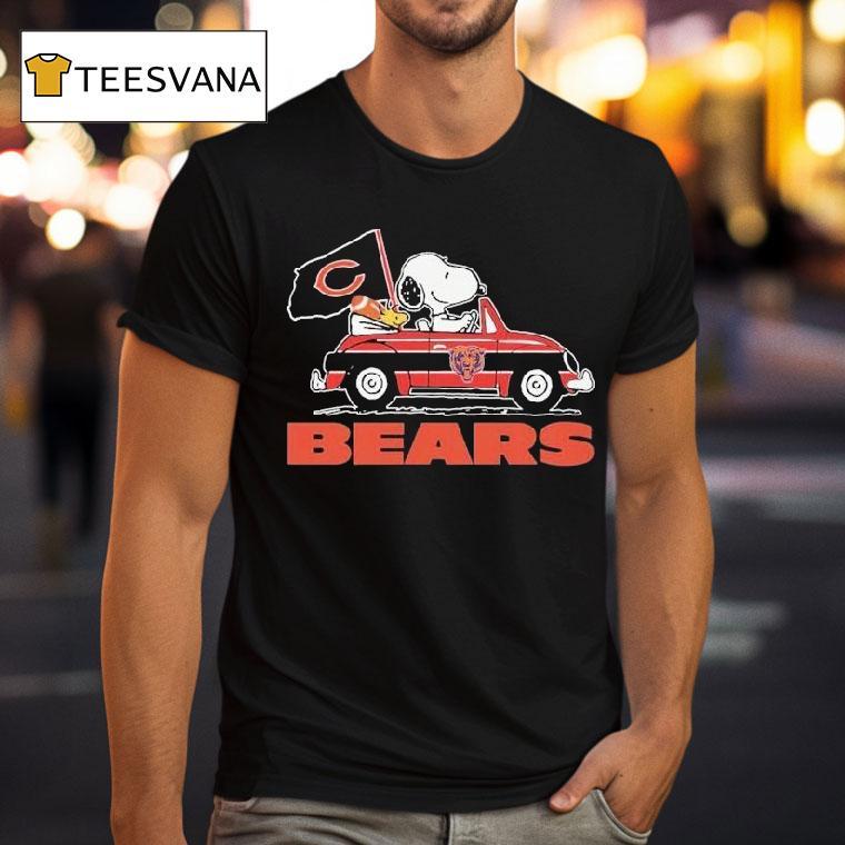 Snoopy And Woodstock Driving Car Chicago Bears Shirt