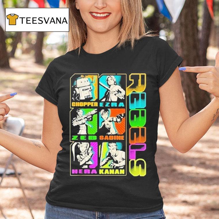 Star Wars Rebels Stacked Character Panels Mashup Shirt