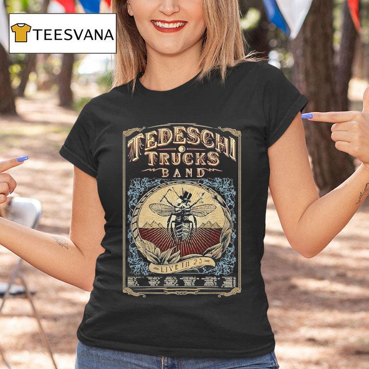 Tedeschi Trucks Band Live In 2025 Logo Tour Dates Fly Shirt