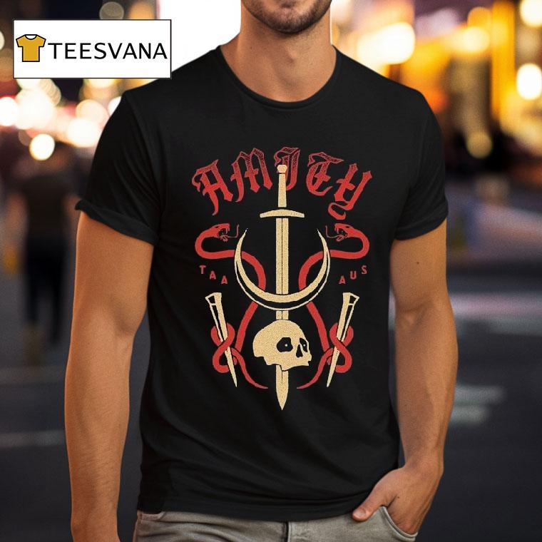 The Amity Affliction Banner Sword Skull Shirt