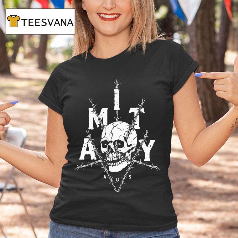The Amity Affliction Barbed Wire Skull Shirt