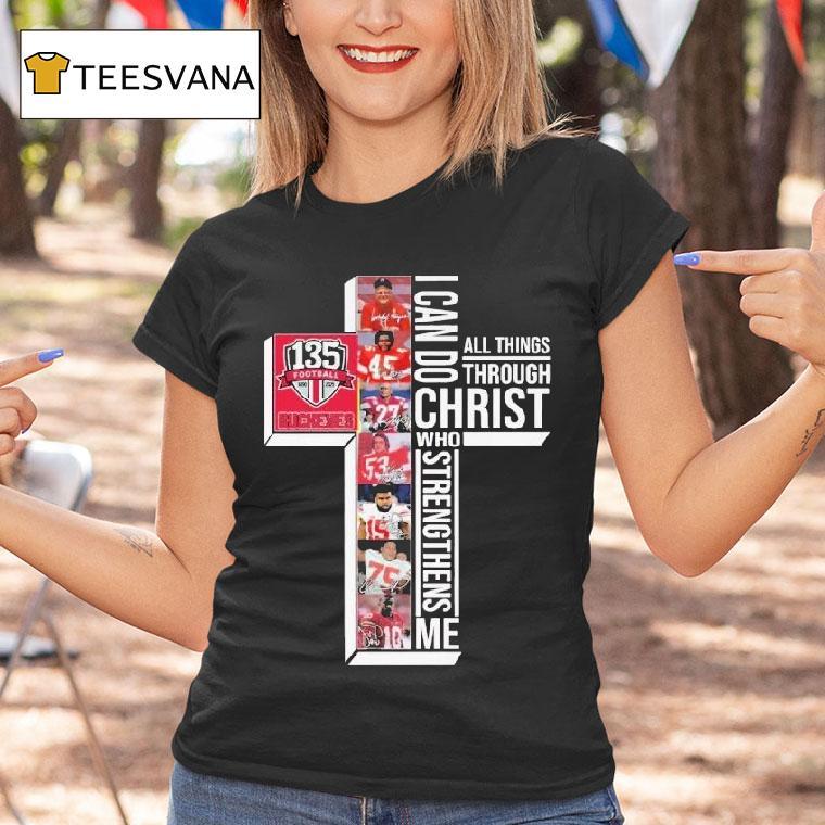 The Ohio State Buckeyes 135th Anniversary 1890-2025 I Can Do Through All Things Through Who Strengthens Me Signatures Shirt