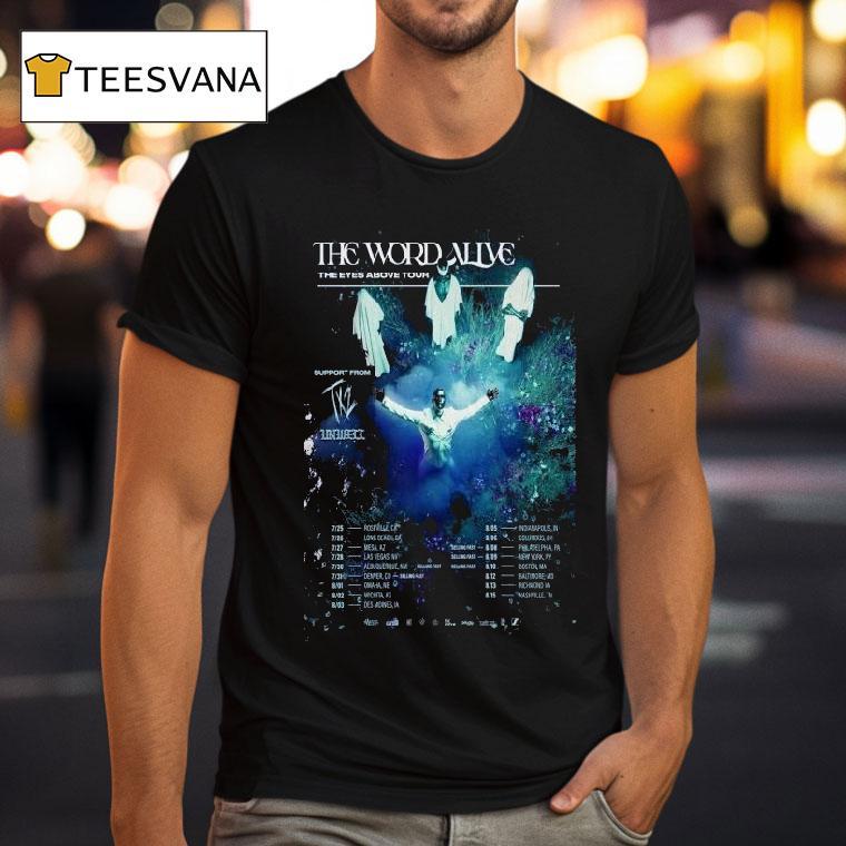 The Word Alive The Eyes Above Fall Tour 2025 Dates Shirt