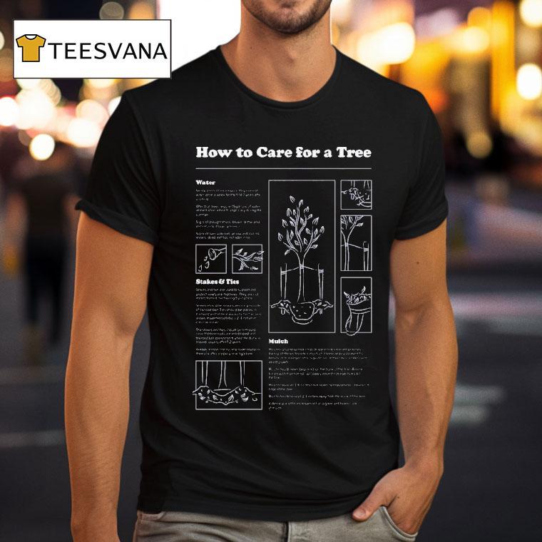 Treepeople How To Care For A Tree Water Stakes And Ties Mulch Shirt