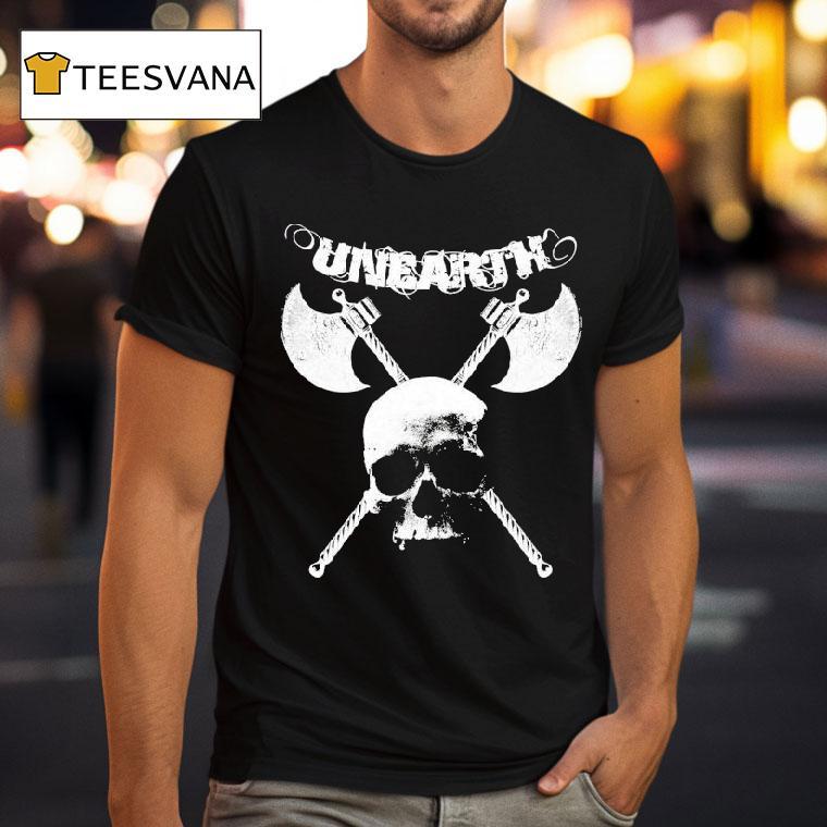 Unearth Boston Fucking Metal Skull Axe Shirt
