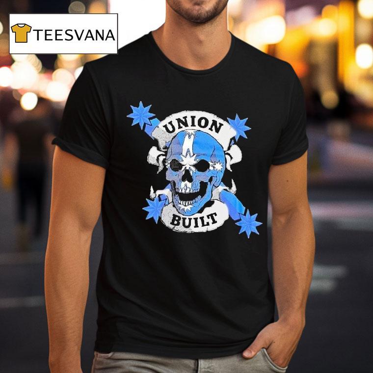 Victoria Cfmeu Union Built Fear Stops You Skull Shirt