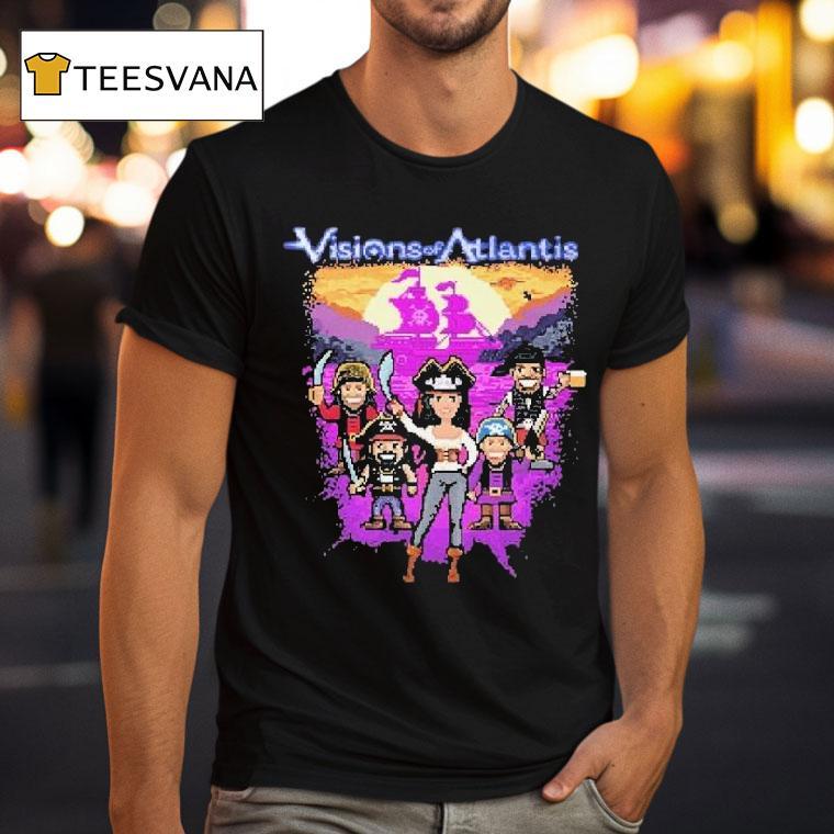 Visions Of Atlantis 8bit Party Pirates Shirt