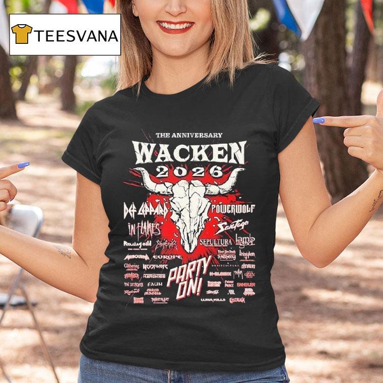 Wacken Open Air 2026 35 Years Anniversary Lineup With 35 Bands To Shake The Holy Ground Shirt