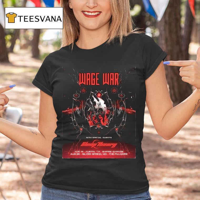 Wage War Austin Silver Spring Sideshows Aug 13 26 2025 Shirt