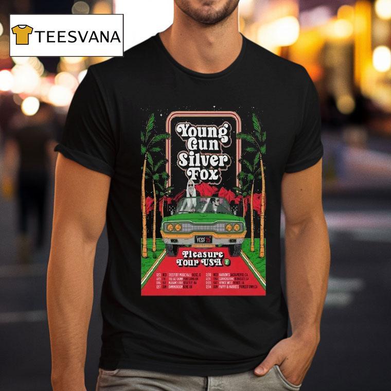 Young Gun Silver Fox Pleasure Tour Usa Summer 2025 Shirt