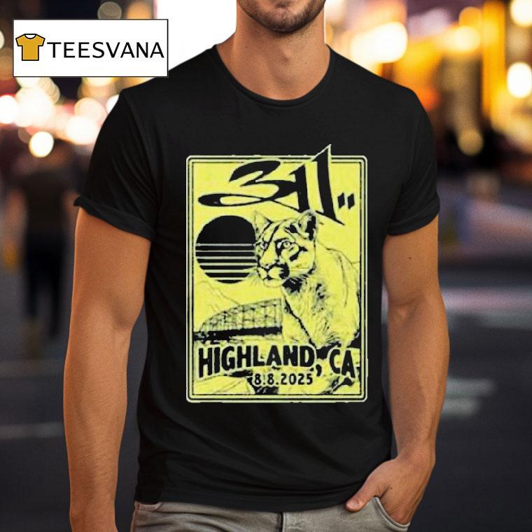 311 Highland California 2025 Concert At Yaamava Theater At Yaamava Resort And Casino On August 8 Lion Shirt