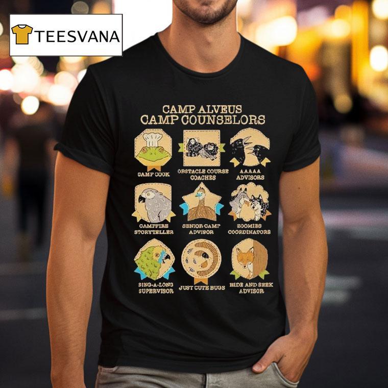 Alveus Sanctuary Summer Camp Alveus Camp Counselors Shirt