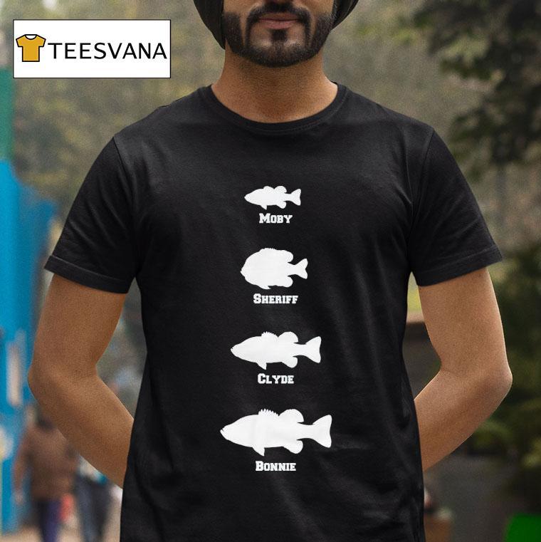 Bamabass Moby Sheriff Clyde Bonnie Fish Shirt