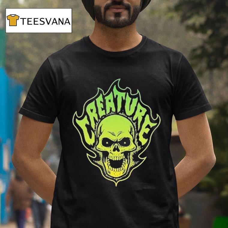 Bonehead Creature Flame Skull Shirt
