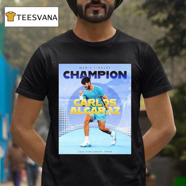 Carlos Alcaraz Tennis Spanish Claims First Cincinnati Open Men Singles Champions 2025 Shirt