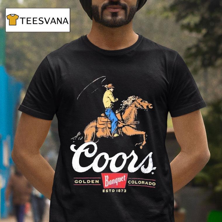 Coors Banquet Rodeo Cowboy Est 1873 Shirt