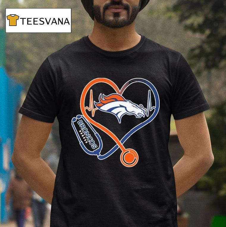 Denver Broncos Nurse Heartbeat Stethoscope Shirt