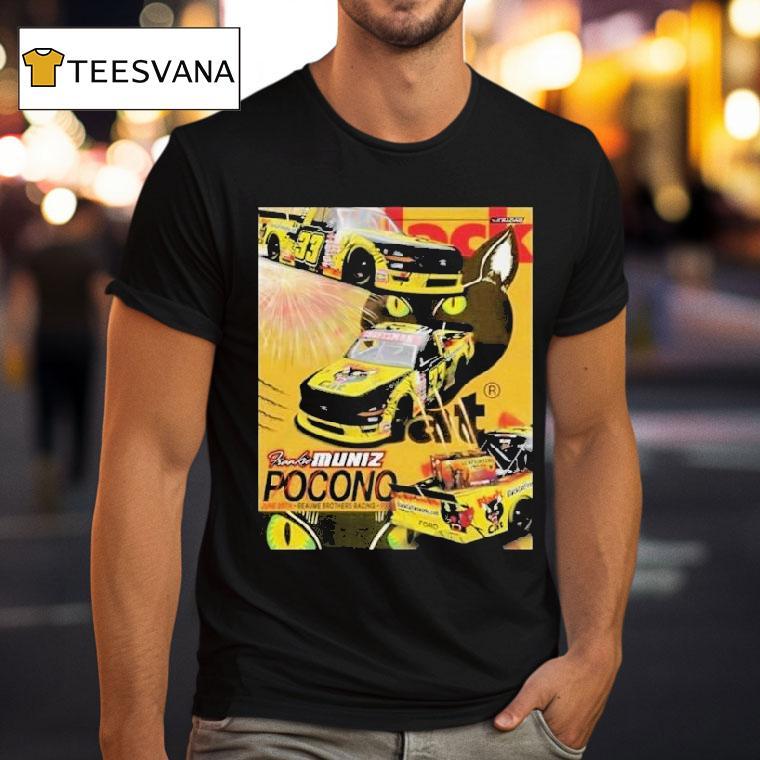 Frankie Muniz Pocono Black Cat Racing Truck Shirt