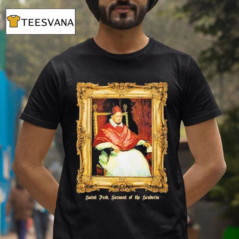 Fred Vasseur Saint Red Servant Of The Scuderia Portrait Shirt