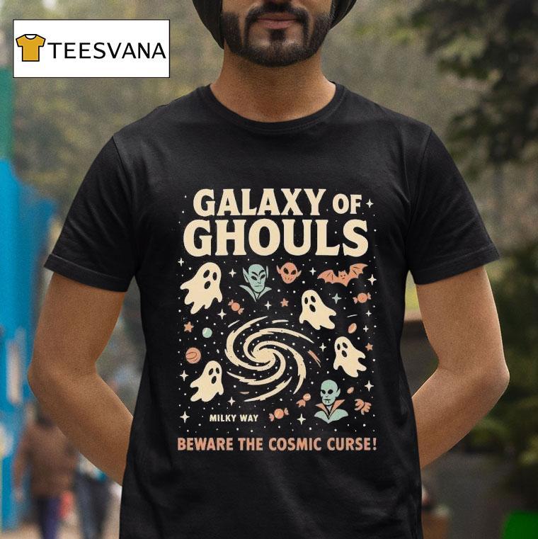 Galaxy Of Ghouls Milky Way Beware The Cosmic Curse Halloween Shirt