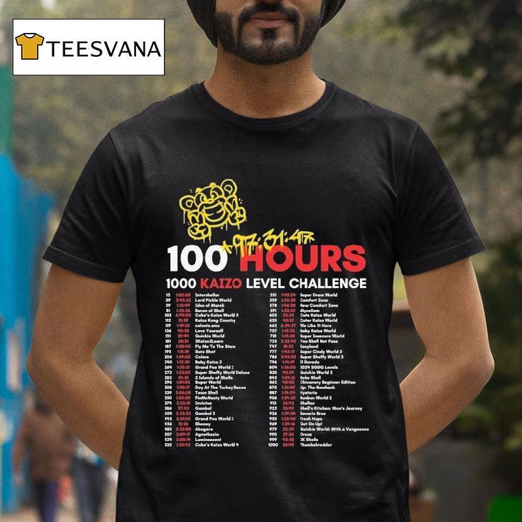 Grandpoobear 1k Kaizo Level Challence Tour Shirt