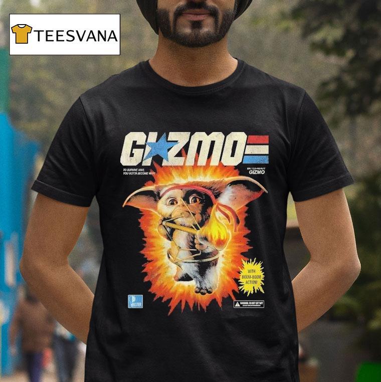 Gremlins 2 G.i. Zmo To Survive War You Gotta Become War Battle Ready Gizmo With Boom Boom Action Shirt