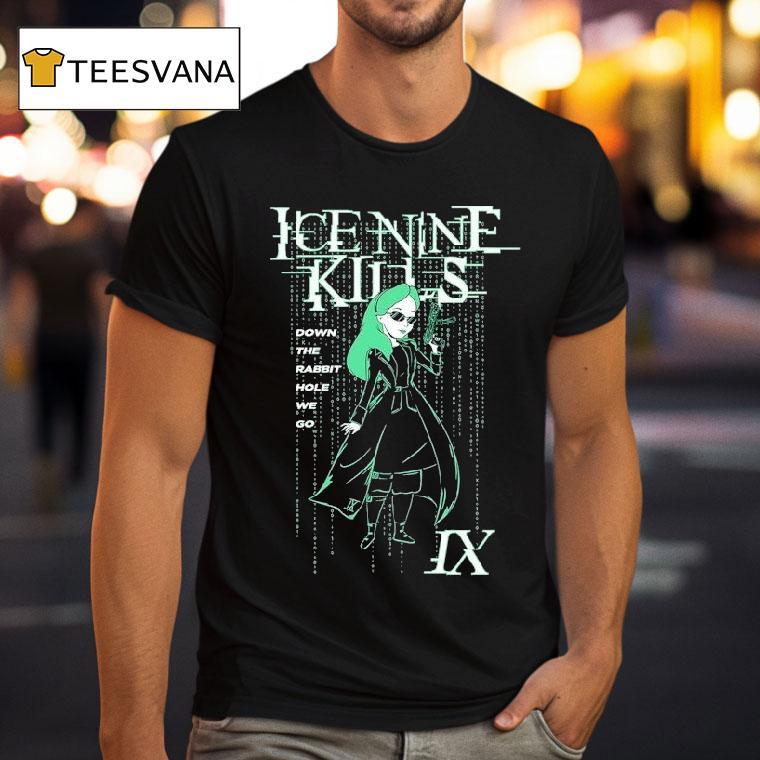 Ice Nine Kills Malice In Wonderland From Regions Beyond Down The Rabbit Hole We Go Shirt