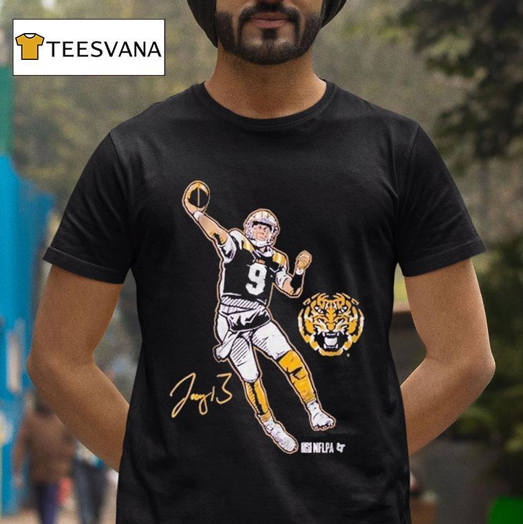 Joe Burrow Superstar Pose Lsu Tigers Shirt