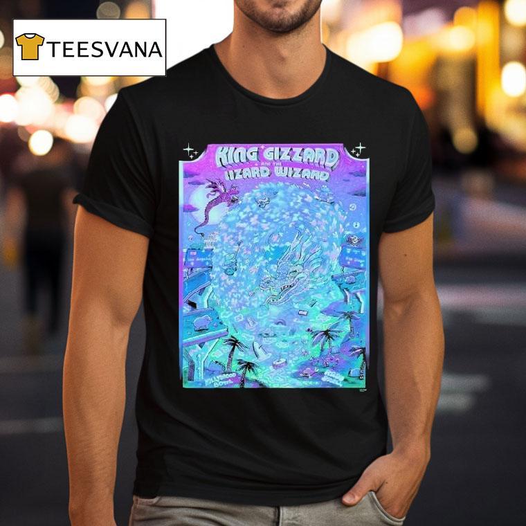 King Gizzard And The Lizard Wizard Los Angeles And San Diego Bootlegger On August 10 And 11 2025 At Hollywood Bowl And Rady Shell Water Dragon Shirt