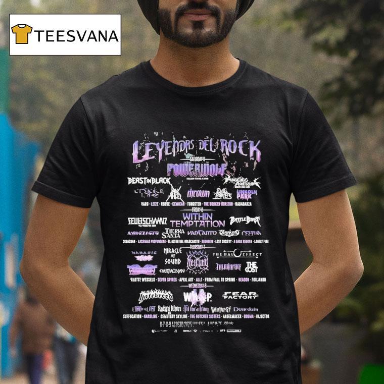 Leyendas Del Rock Festival 2025 6-9 August At Villena Alicante Spain Rock Metal Shirt