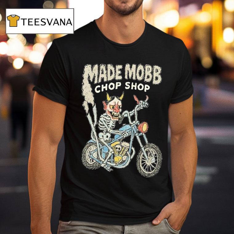 Made Mobb Chop Shop Skeleton Motor Shirt