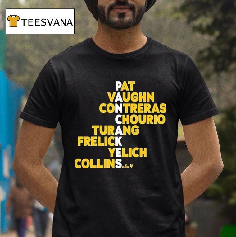 Milwaukee Brewers Pancakes Pat Vaughn Contreras Chourio Turang Frelick Yelich Collins Names Shirt