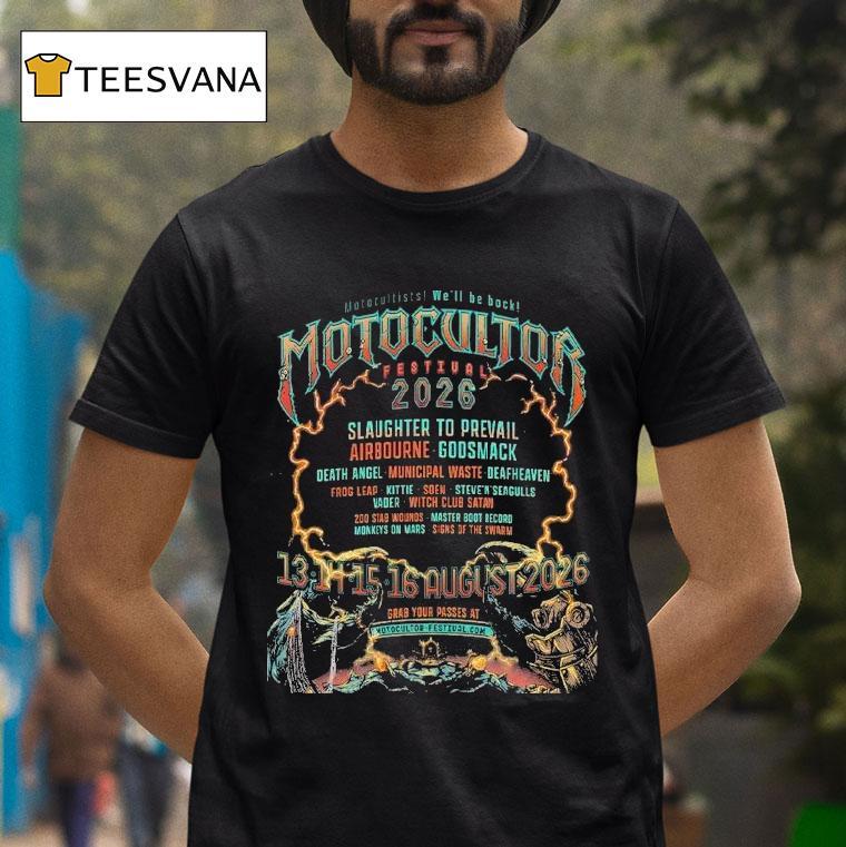 Motocultor Festival 2026 We Ll Be Back Line Up On August 13th-16th Shirt
