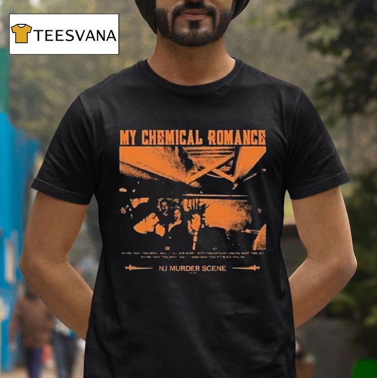 My Chemical Romance Nj Murder Scene Bullets Themed Shirt