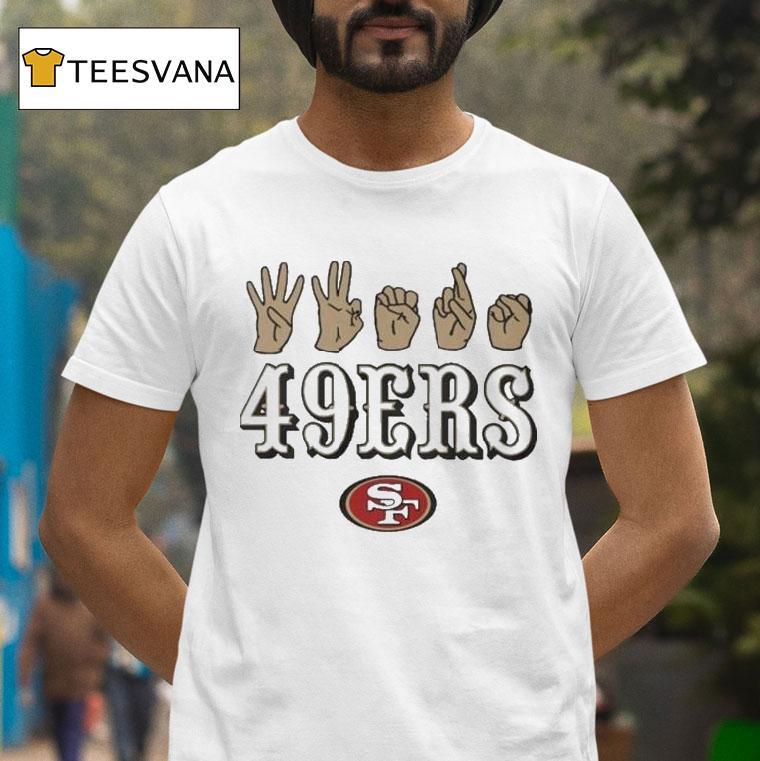 San Francisco 49ers Scarlet Love Sign X Asl 2.0 Hands Shirt