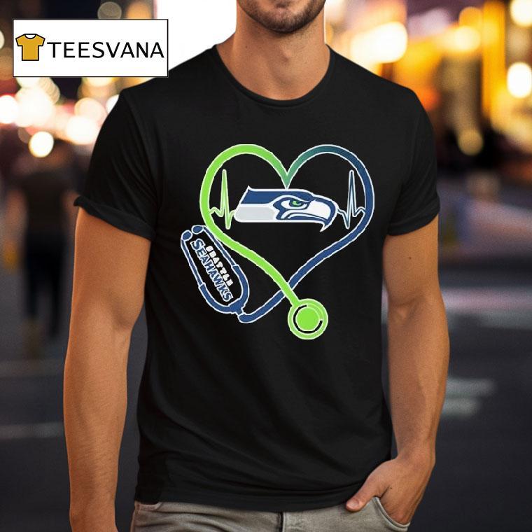 Seattle Seahawks Nurse Heartbeat Stethoscope Shirt