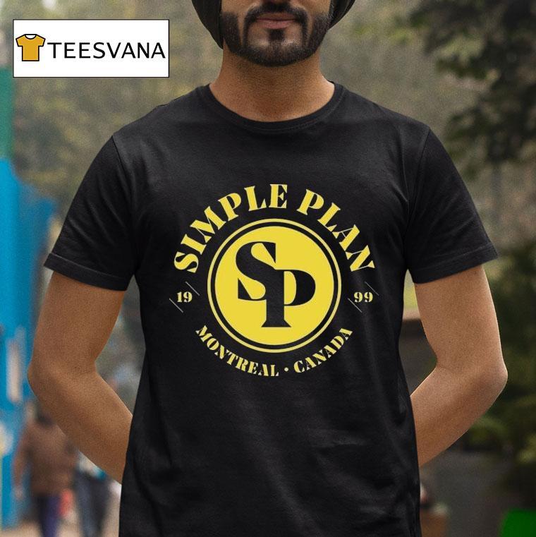Simple Plan Montreal Canada Circle Logo 1999 Shirt