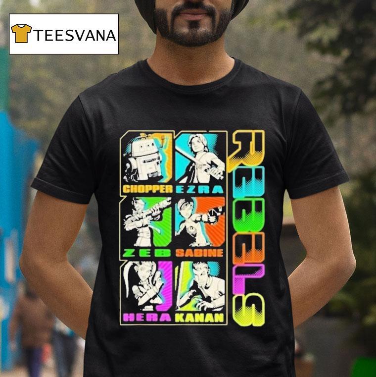 Star Wars Rebels Stacked Character Panels Mashup Shirt