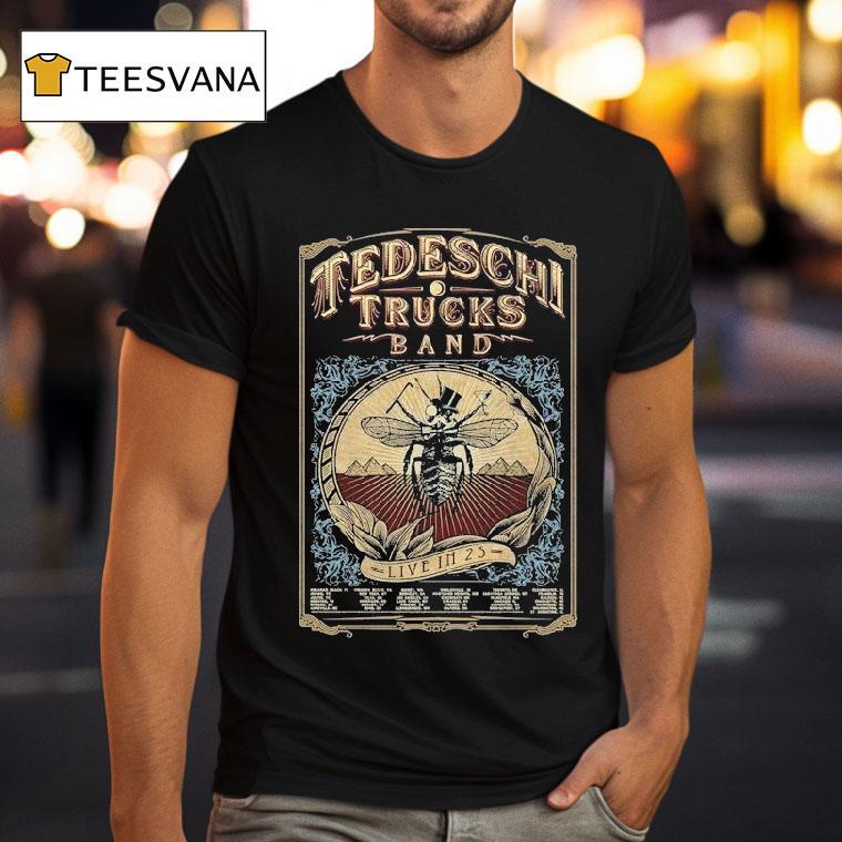 Tedeschi Trucks Band Live In 2025 Logo Tour Dates Fly Shirt